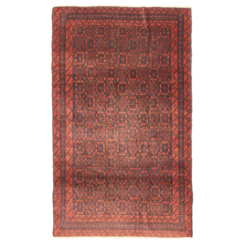 ECARPETGALLERY Hand-knotted Teimani Dark Grey Wool Rug - 3'8 x 6'0