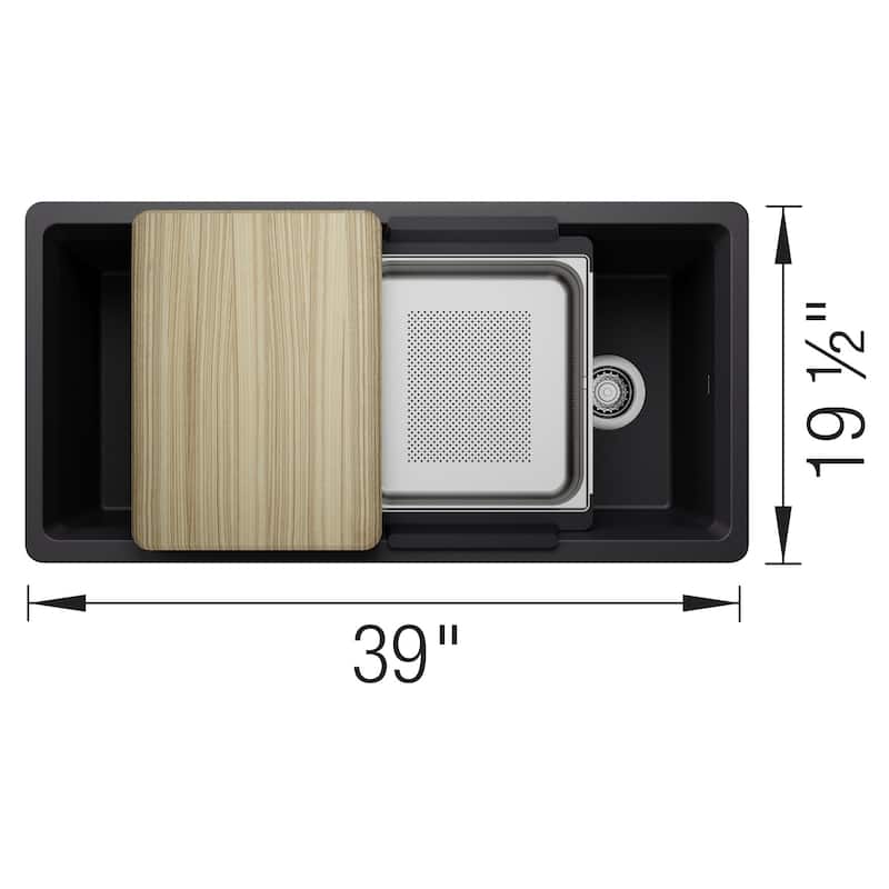 Blanco 443322 Inteos 39" Undermount Single Basin Granite Composite