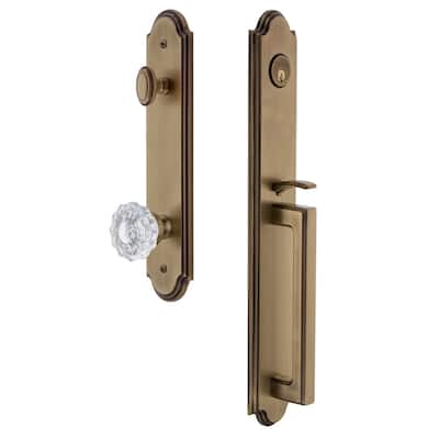Grandeur Arc Solid Brass Rose Keyed Entry Single Cylinder Full Plate