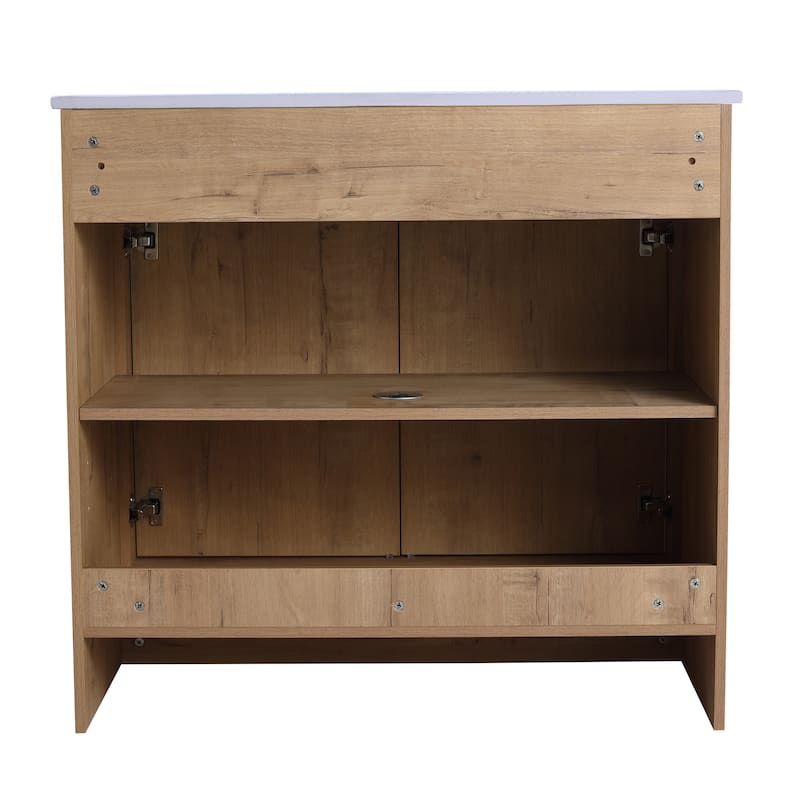 Bathroom Vanity With Sink In 24/30/36 Inch, Freestanding Bathroom Vanity With Soft Close Door and Adjustable Shelf