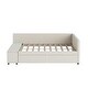 preview thumbnail 8 of 14, Twin Upholstered Platform Bed with Plush Headboard, L-Shaped Design