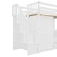 preview thumbnail 9 of 112, Space-Saving Wood Loft Bed with Storage Stairs & Wardrobe, Multifunctional Furniture Bed Frame with Desk & Drawers