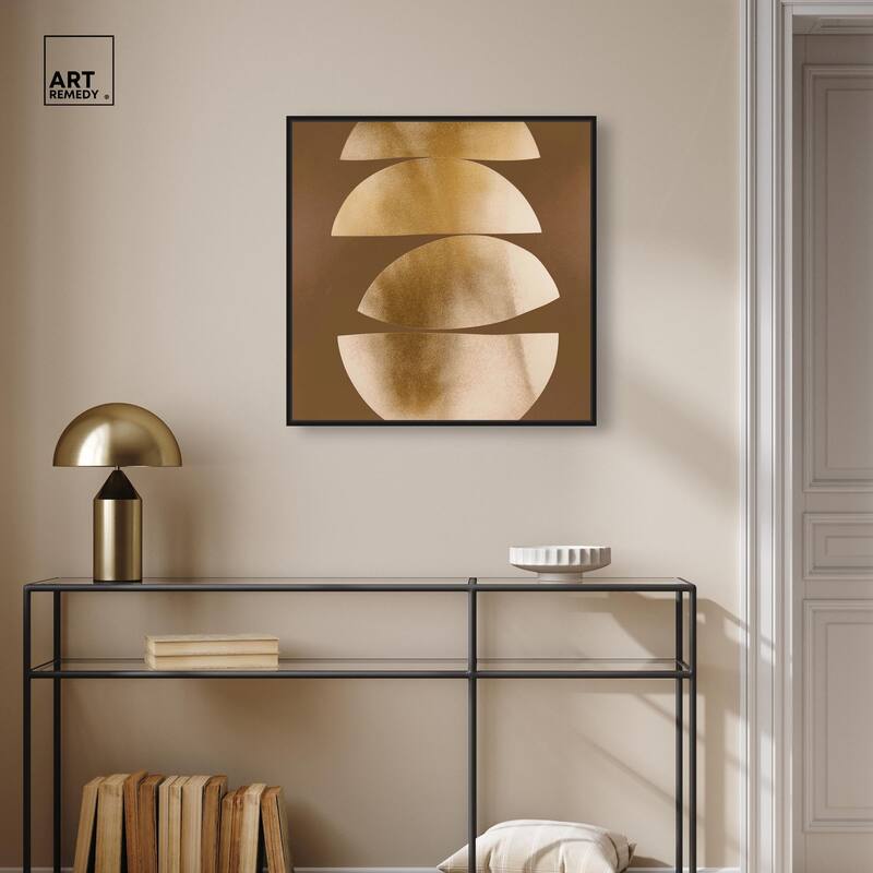 Golden Crescents II Canvas by Art Remedy