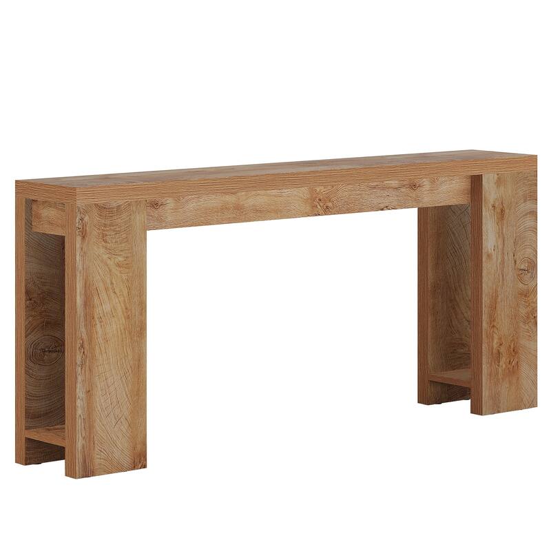 70.9" Extra Long Farmhouse Console Table - Narrow Wood Entryway Sofa Table Behind Couch, Rustic Accent Table