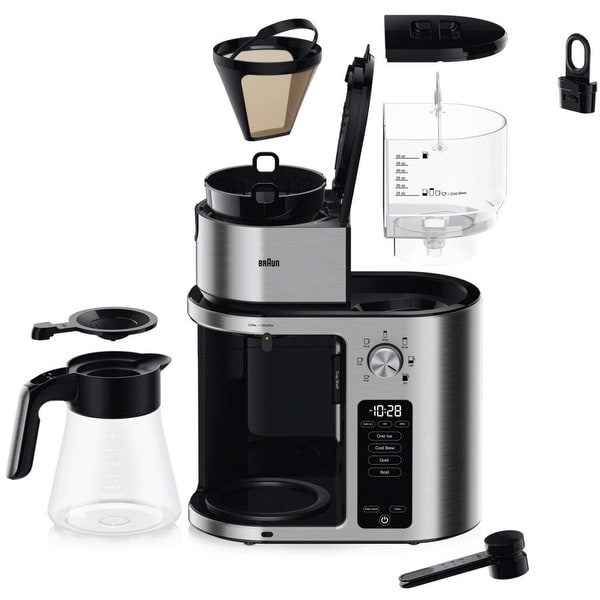 Braun MultiServe Stainless Steel Drip Coffee Maker, Cold Brew