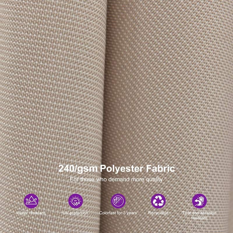 PURPLE LEAF 9 ft Stylish UV50+ Fade Resistant Patio Cantilever Umbrella with 360-degree Rotation
