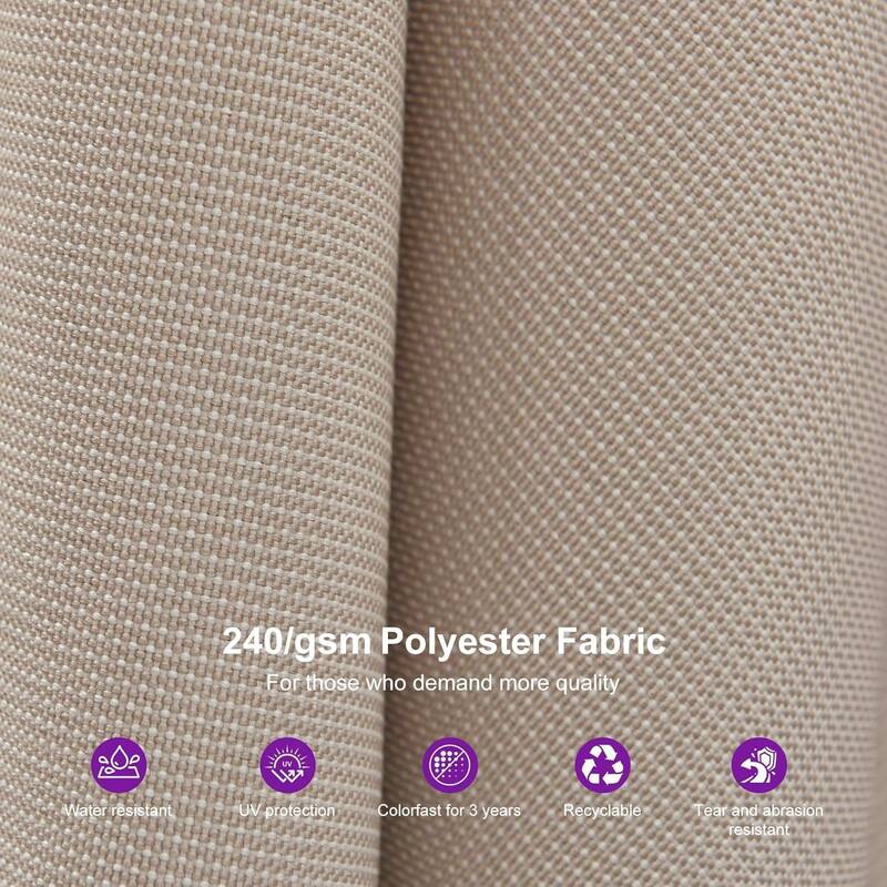 PURPLE LEAF Stylish UV50+ Fade Resistant Patio Cantilever Umbrella With Base