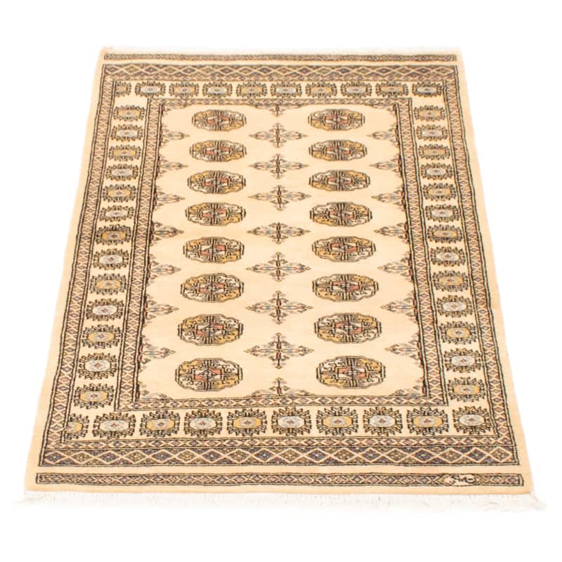 ECARPETGALLERY Hand-knotted Peshawar Bokhara Beige Wool Rug - 3'3 x 5'5
