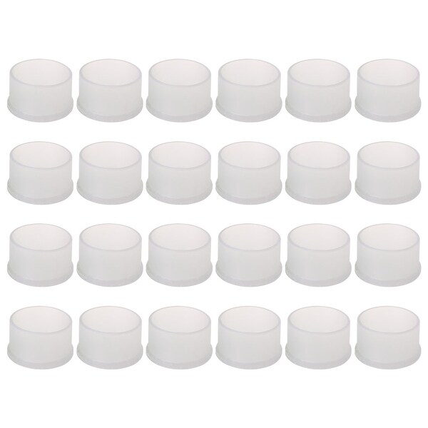 Clear PVC Chair Leg Caps End Tip Feet Cover Furniture Glide Floor Protector 24pcs 2" 50mm Inner Diameter