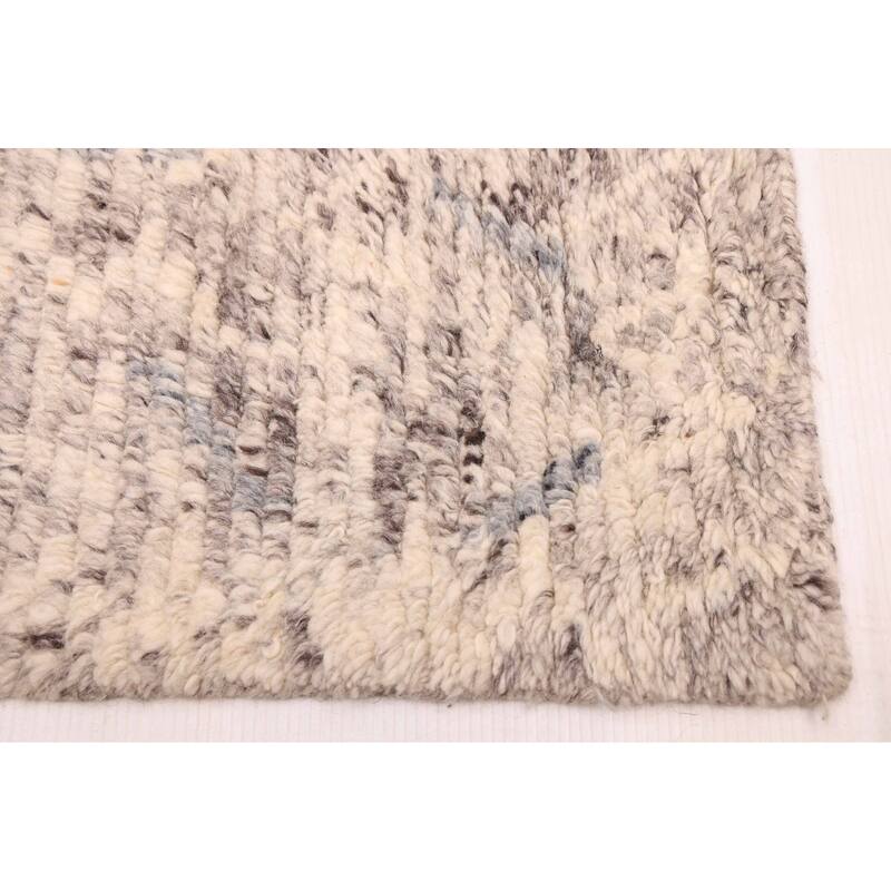 ECARPETGALLERY Hand-knotted Tangier Grey Wool Rug - 5'3 x 7'3