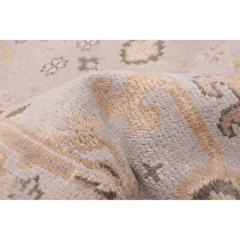ECARPETGALLERY Hand-knotted Royal Oushak Grey Wool Rug - 3'1 x 11'8