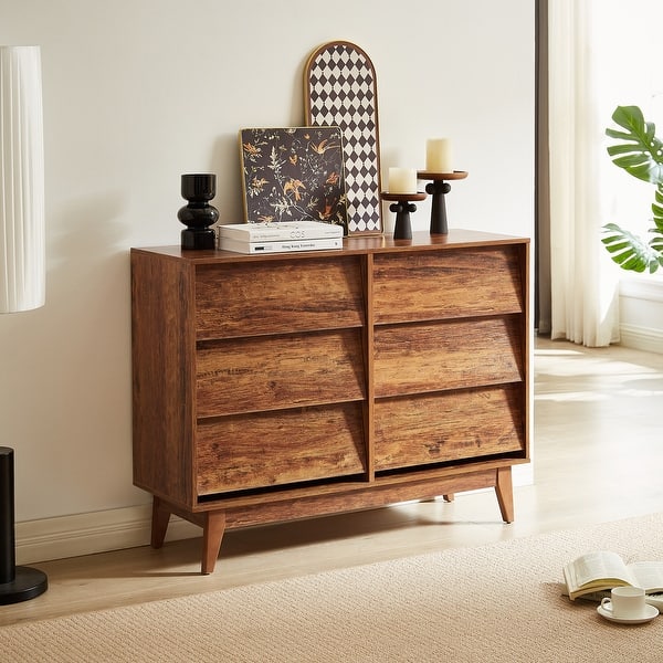 mid century vintage dresser Modern Walnut By Bassett Furniture Boasting gorgeous wood grains Mid-Century Modern Walnut 9-Drawer Dresser,