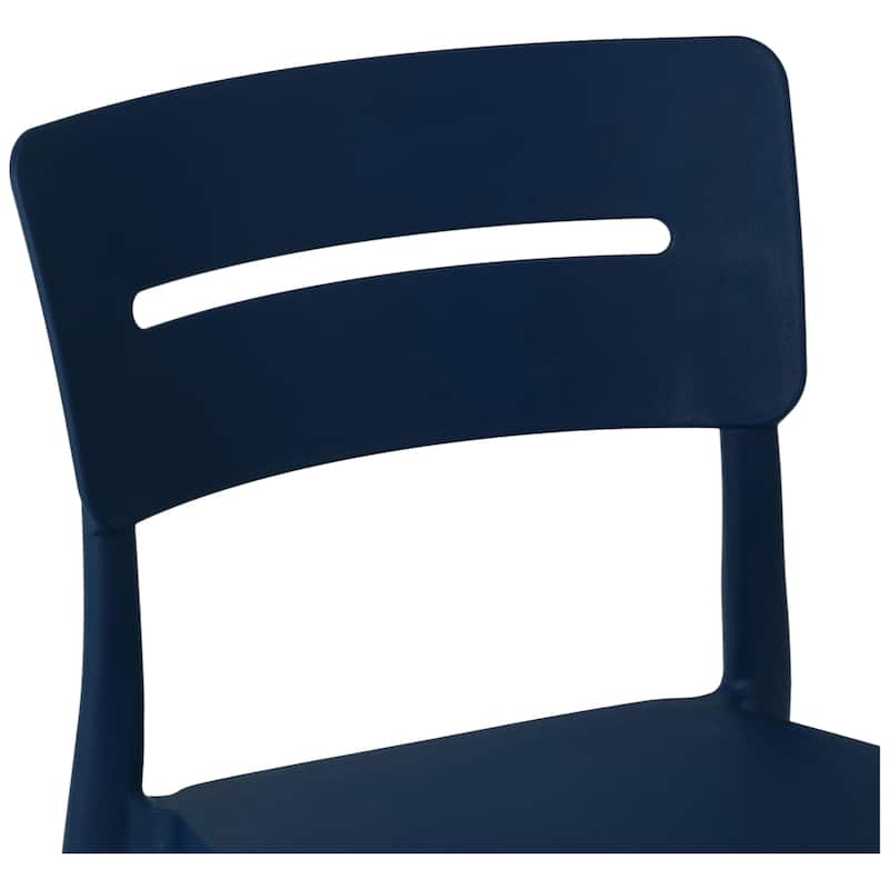 Frond and Form Modern Outdoor Patio Stacking Dining Side Chair (Set of 2)