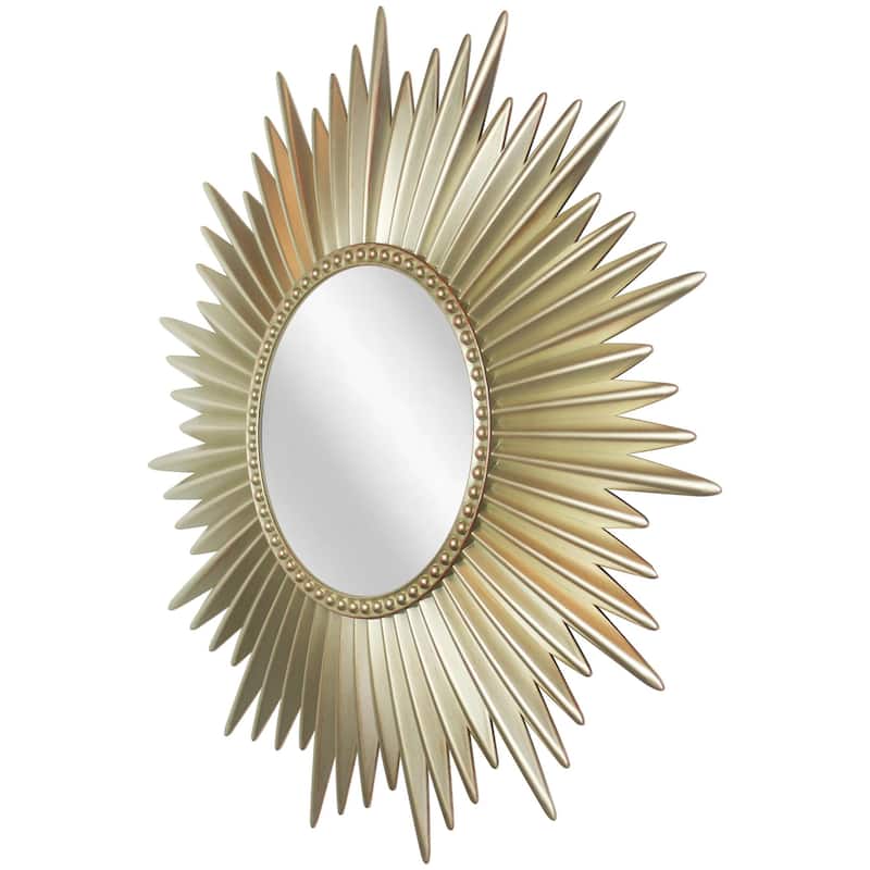 Sunburst Wall Mirror - 24 in H x 24 in W x 0.75 in D - 24 in H x 24 in W x 0.75 in D