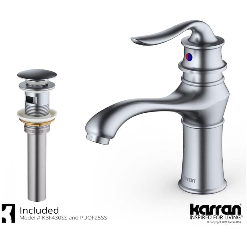 Karran USA KBF430 Dartford 1.2 GPM Single Hole Bathroom Faucet with