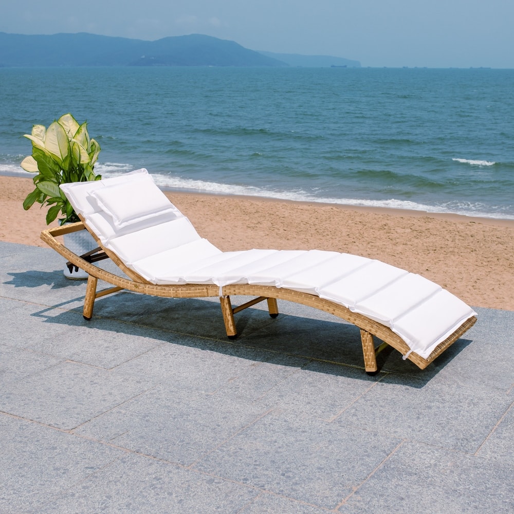 SAFAVIEH Outdoor Nihada Chaise Sun Lounger - 79Wx25Dx14H