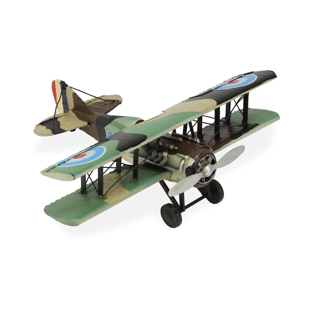 Multicolor Metal 1918 Aviation Military Plane Model