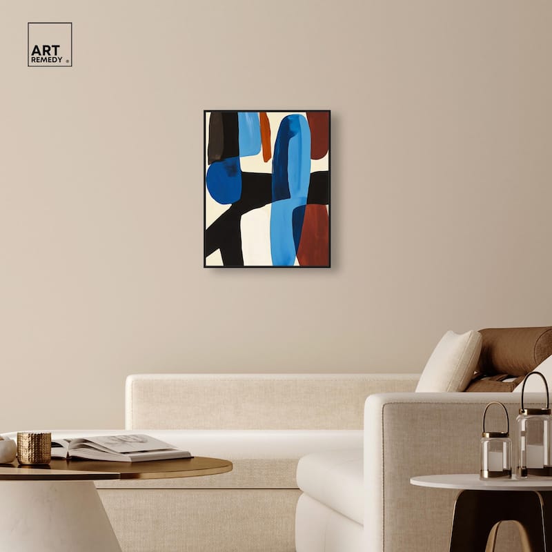 Cobalt Collision Canvas by Art Remedy