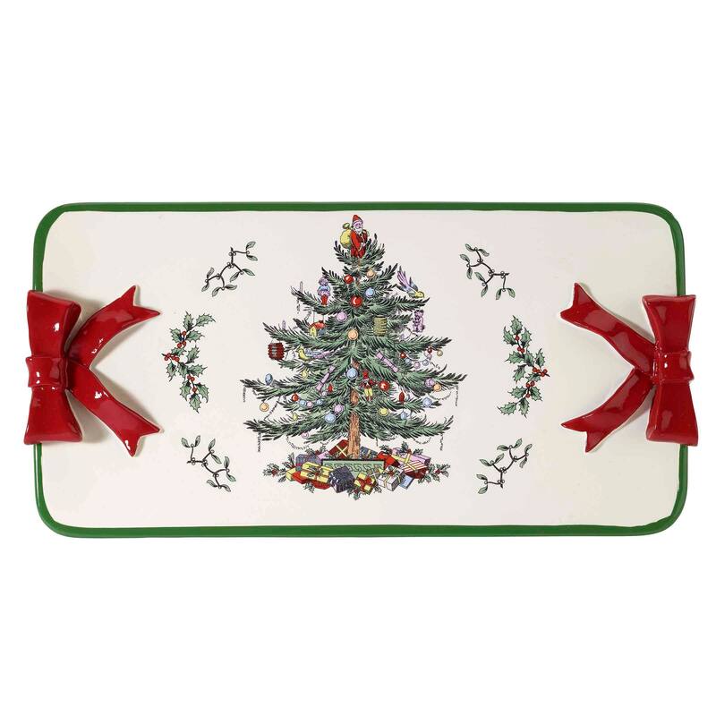 Spode® Christmas Tree Tray - Red