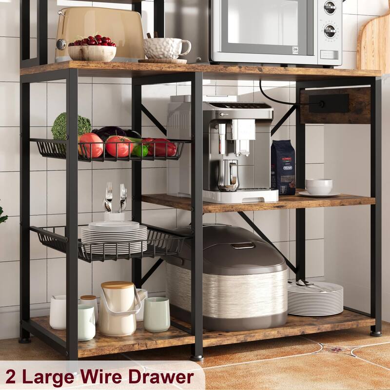Bakers Rack with Power Outlet