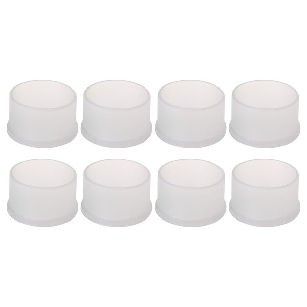 Clear PVC Chair Leg Caps End Tip Feet Cover Furniture Glide Floor Protector 8pcs 2" 50mm Inner Diameter