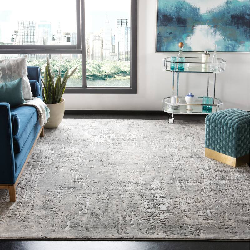 SAFAVIEH Invista Teena Contemporary Abstract Rug - 8' x 10' - Grey/Ivory