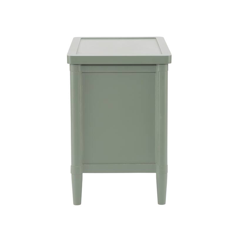 Christopher Knight Home - Modern Minimalist 23.62" Nightstand with Roller Glide Drawers & Solid Wood Legs, Versatile Home Use