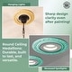 preview thumbnail 5 of 13, White Recessed Lighting Trim 10" Polyurethane Decorative Ceiling Medallion Renovators Supply