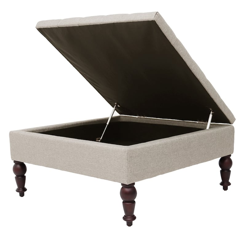 Maypex 35-inch Traditional Tufted Square Storage Ottoman