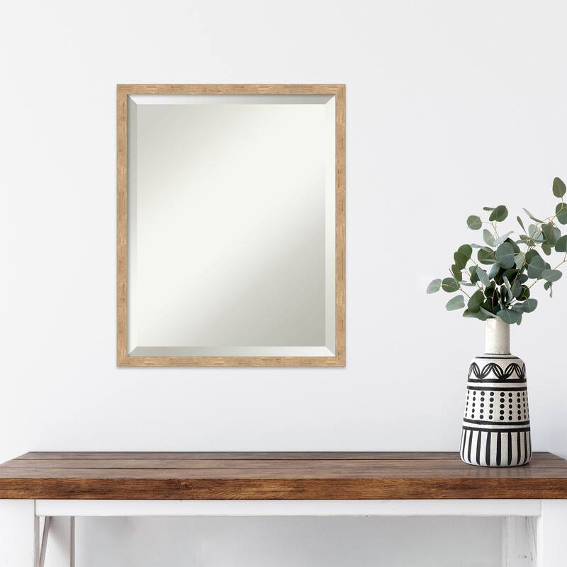 Imprint Beveled Wood Framed Wall Mirror