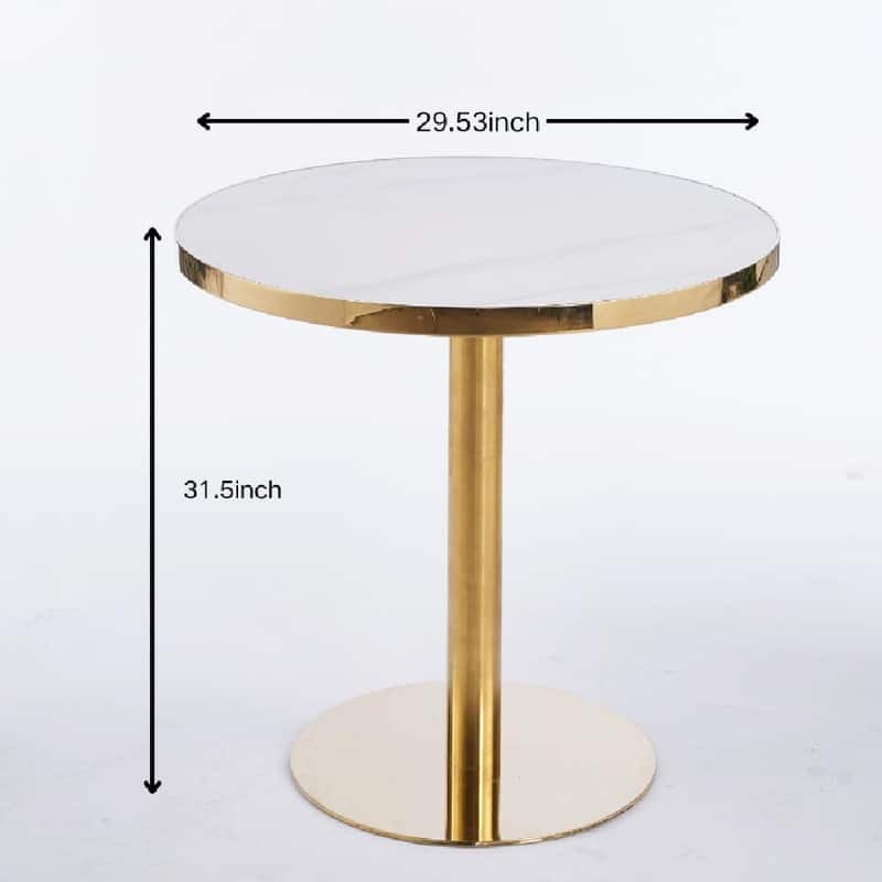 31.5" Mid-Century Modern Pedestal Table, Multi-Functional Dining Table for 4-6 People or Large Coffee Table