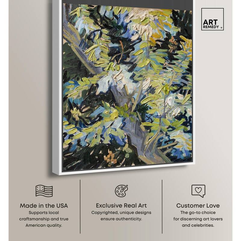 Blossoming Acacia Branches 1890 Canvas by Art Remedy