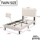 preview thumbnail 39 of 59, alazyhome Upholstered Platform Bed Frame with Button Tufting Headboard