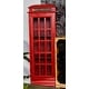 preview thumbnail 2 of 18, Red Wooden Vintage London Booth 2 Shelf Telephone Storage Unit