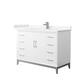 Option White, Nickel Trim, Carrara Cultured Marble Top