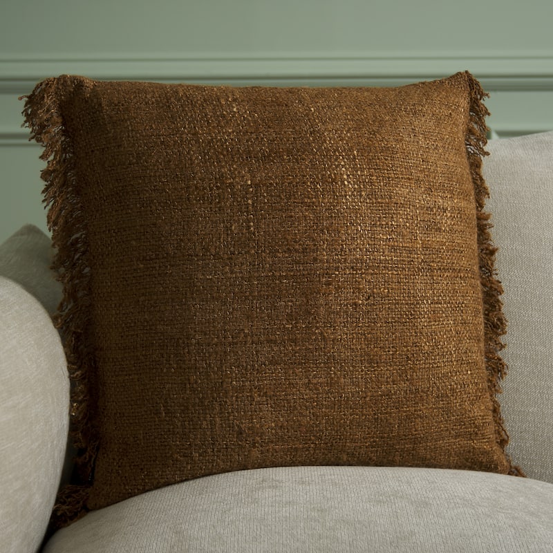 SAFAVIEH Home Lumiza 20-inch Rust Cotton Pillow - Rust