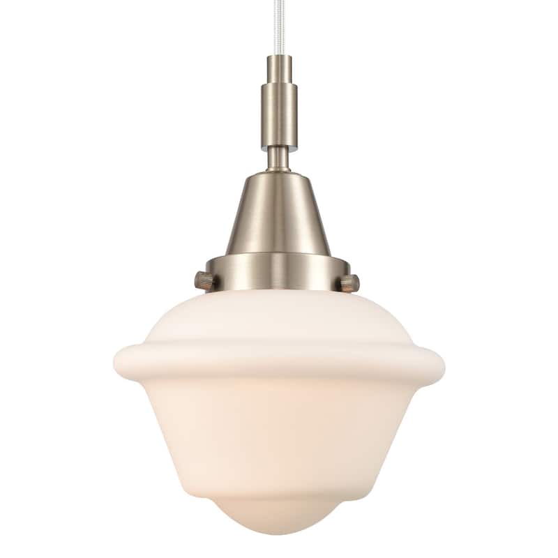 Innovations Lighting 447-1P-G531 Oxford 7" Wide Mini Pendant with - Brushed Satin Nickel