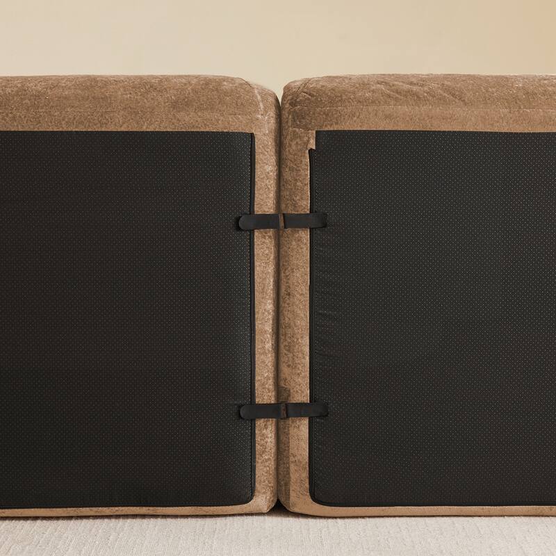 Sofa Couches With boneless Sofa,Soft Velvet Fabric,Bottom Anti-Slip Design