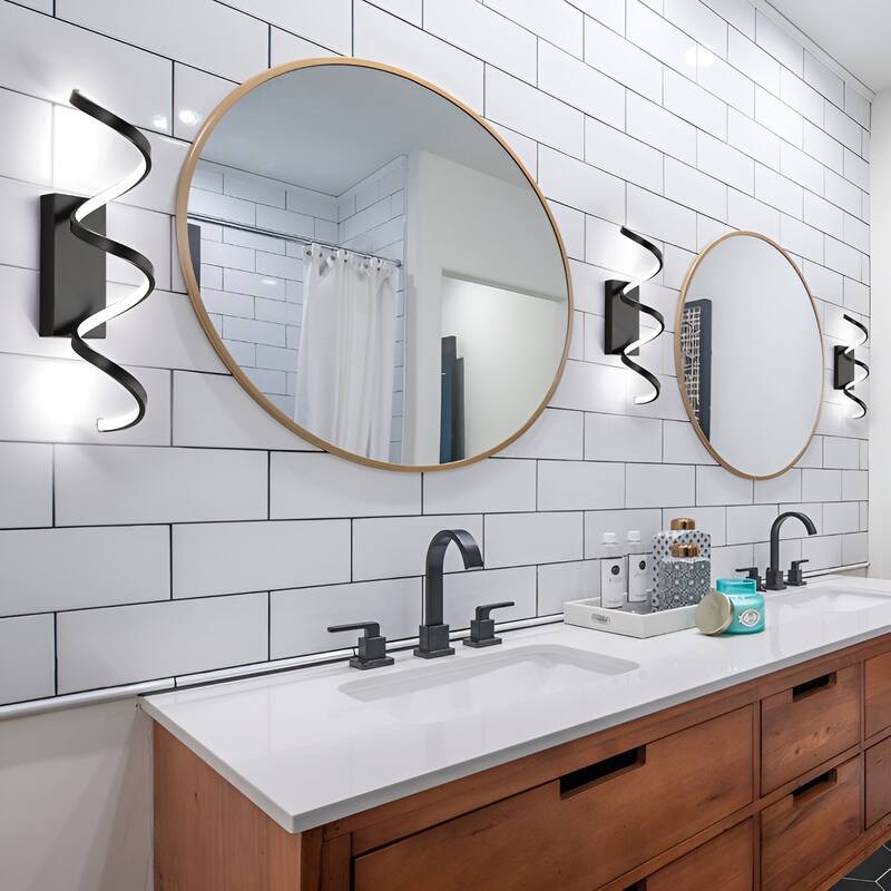 Aluminum LED Flush Mounted Sconce (Black)