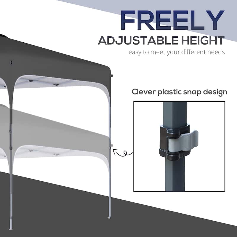 Outsunny Pop Up Gazebo, Foldable Canopy Tent with Carry Bag with Wheels and 4 Leg Weight Bags for Outdoor Garden Patio Party