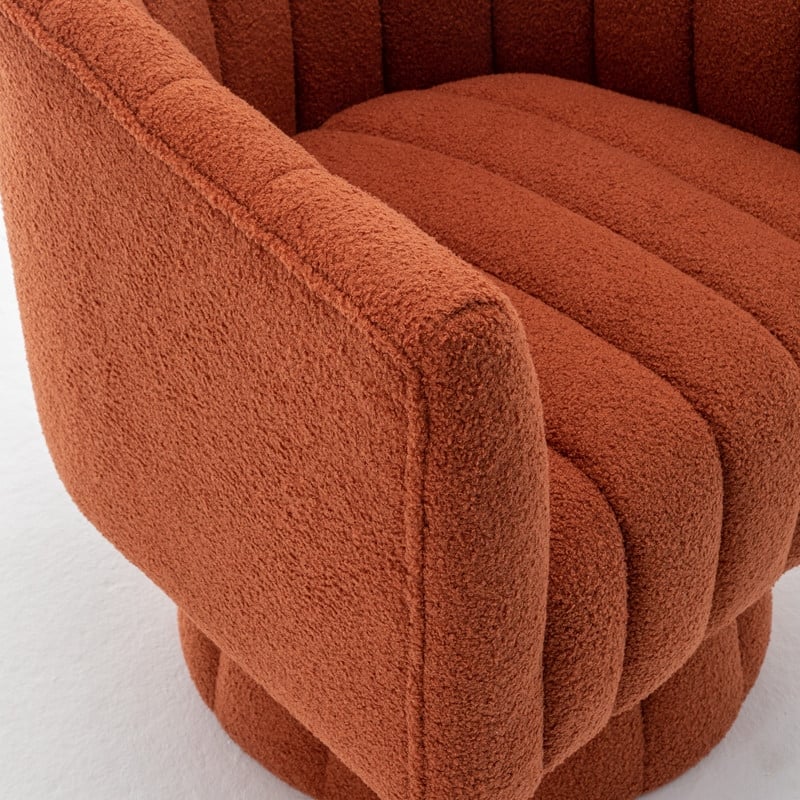 SEYNAR Modern Glam Velvet Upholstered Round Swivel Accent Barrel Chair Set of 2