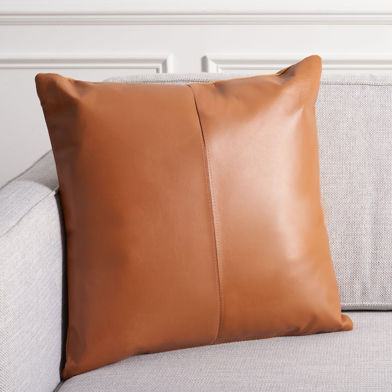 SAFAVIEH Home Samori 20-inch Light Brown/Sand Decorative Pillow