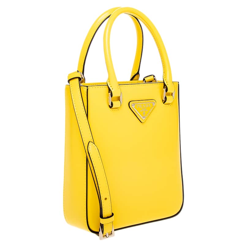 Prada Small Brushed Leather Tote