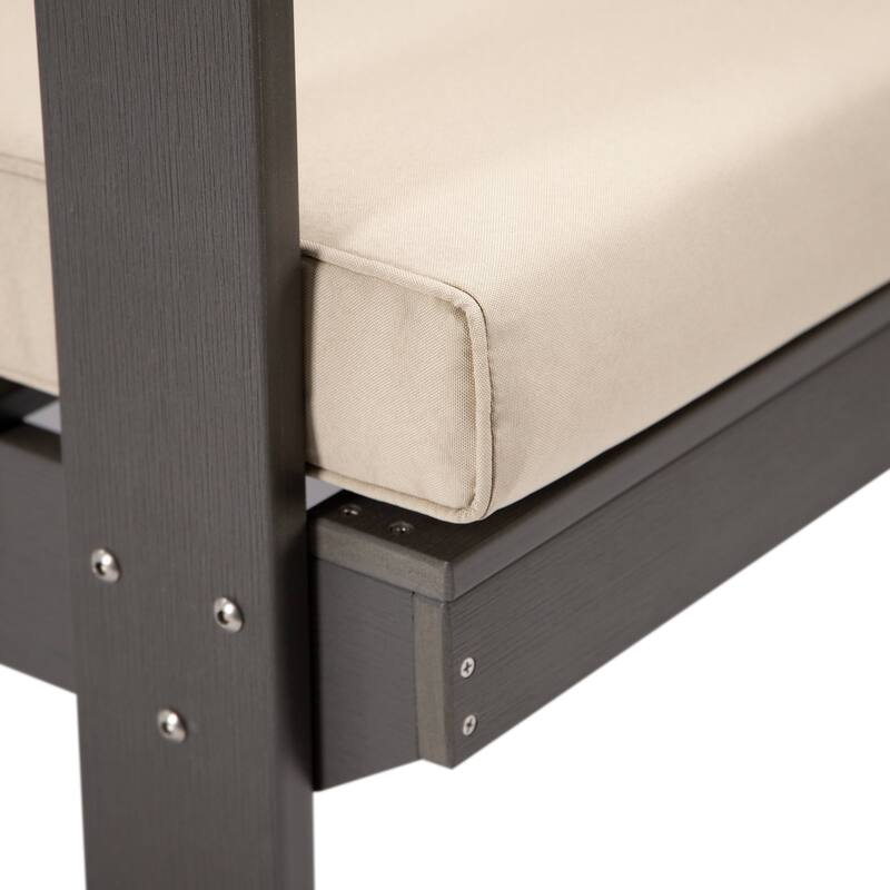 Alpine Modern Outdoor Upholstered Accent Chair - Lounge Armchair with Removable Cushions for Living Room