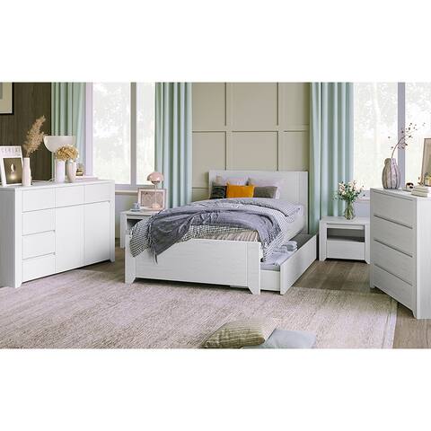 5 Pieces Bedroom Sets with Twin Bed, Dresser, Chest and 2 Nightstands