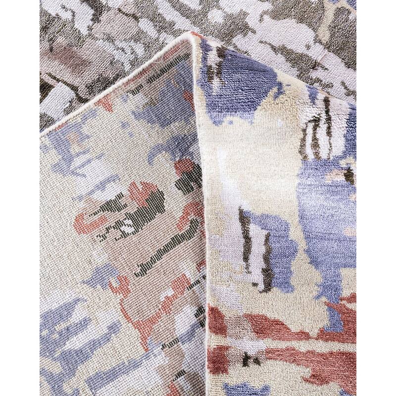 Ikat One-of-a-Kind Hand-Knotted Area Rug, Brown - 8' 2" x 10' 3"
