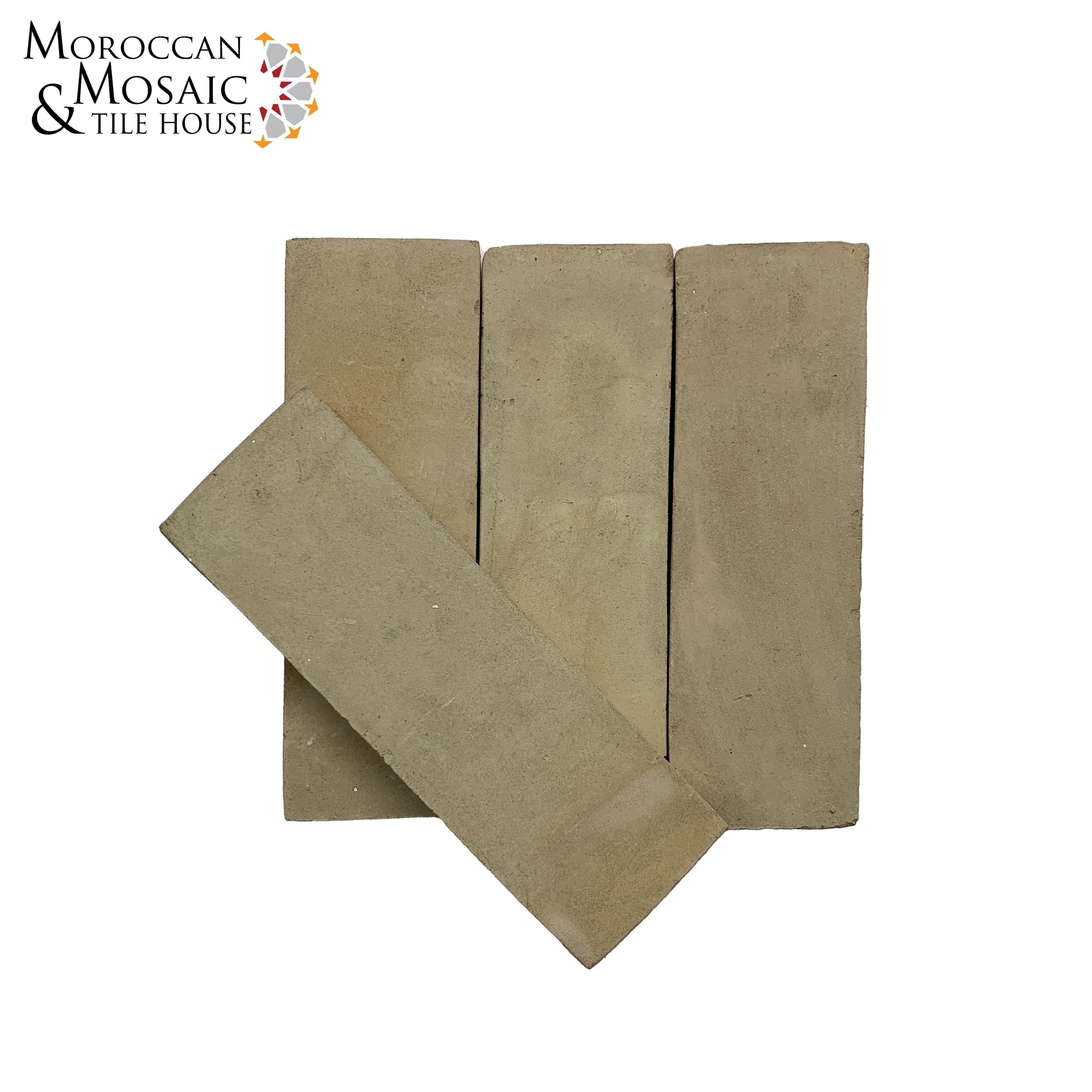 Moroccan Handmade 2x6 Solid Color Zellige Tile Unglazed