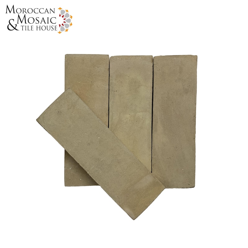 Moroccan Handmade 2x6 Solid Color Zellige Tile Unglazed