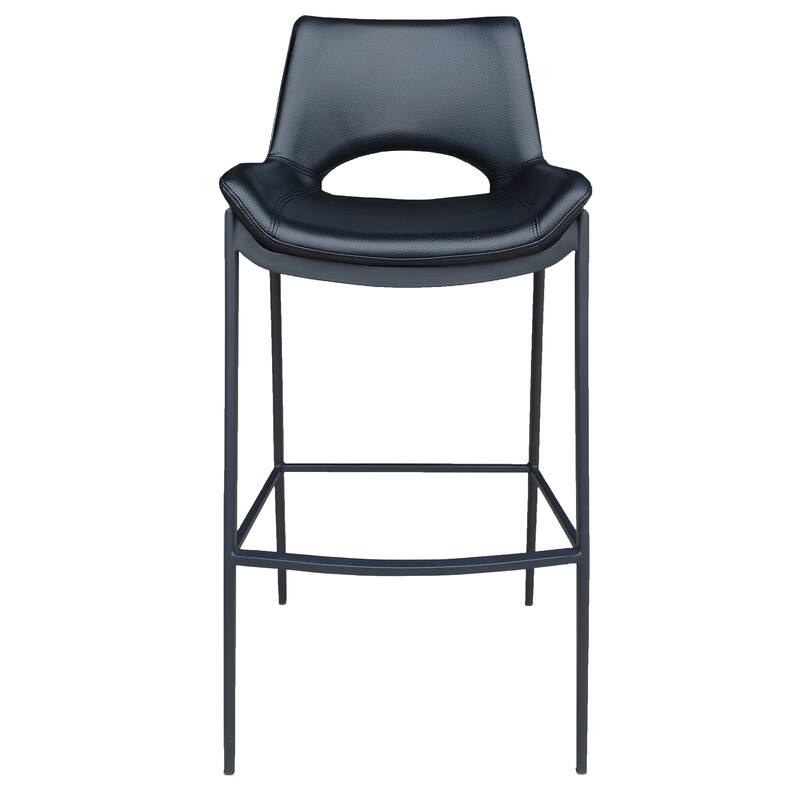 Contemporary Faux Leather and Metal 30" Bar Stool