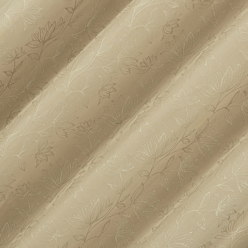 Sun Zero Bronte Floral Jacquard Total Blackout Rod Pocket 1-Piece Curtain Panel, Single Panel